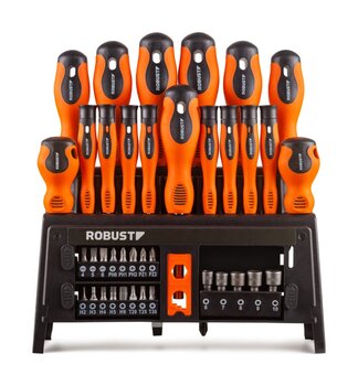 JOGO CHAVE FENDA, BITS E SOQUETE 39PC ROBUST