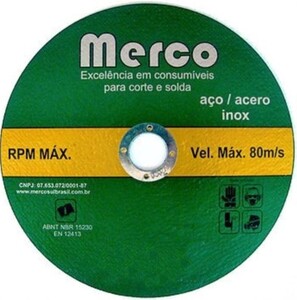 DISCO DE CORTE 4.1/2 X 1MM MERCO