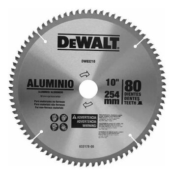 Disco Serra Circular Alumínio 10 Pol. 80D - DWA03210